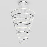 Vencha Lighting Lighting Crown 8 Ring Pendant Light 3000k/5000k in Black, Chrome or Gold Lights-For-You 5510128-CH-5K
